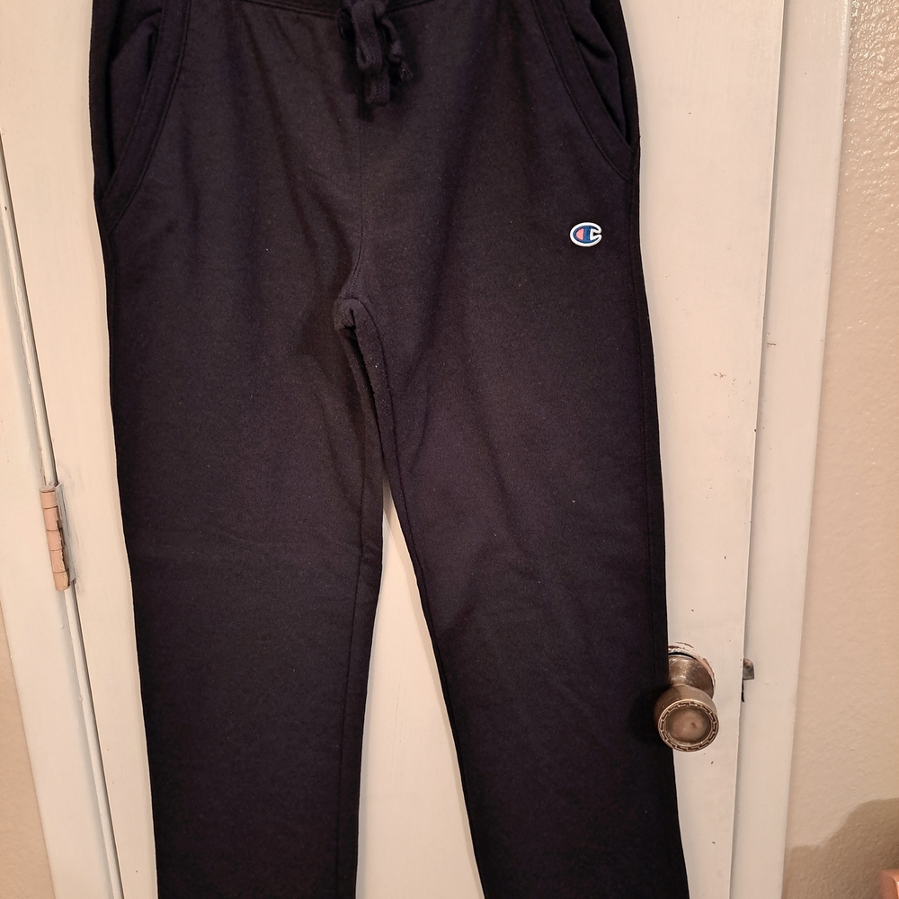 CHAMPION women's Black Sweatpants, drawstring, measurements above 📐📏